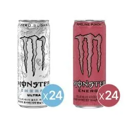 몬스터에너지 울트라 355ml 24CAN + 파이프라인 펀치 355ml24CAN (47,175원/무료)