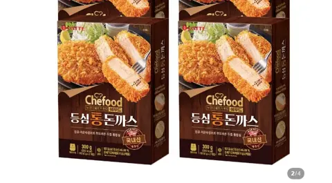 쉐푸드 등심통돈까스 300g, 4개 (총 8개)