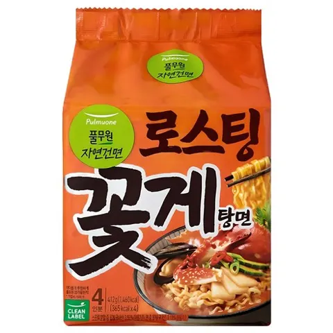 풀무원 자연건면 로스팅 꽃게탕면 103g 4개 3,080원