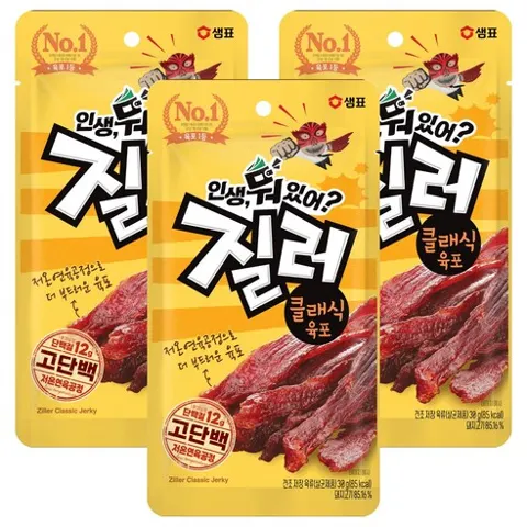 질러 클래식 육포, 30g, 3개