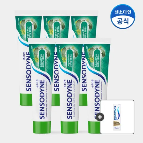 센소다인 오리지날 플러스 민감성 치약 100g 6개 +미니치약 (21,690원/무료)