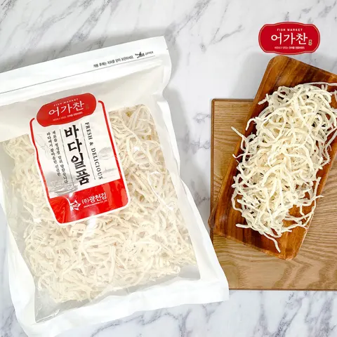 국내가공 어가찬 백진미채 800g