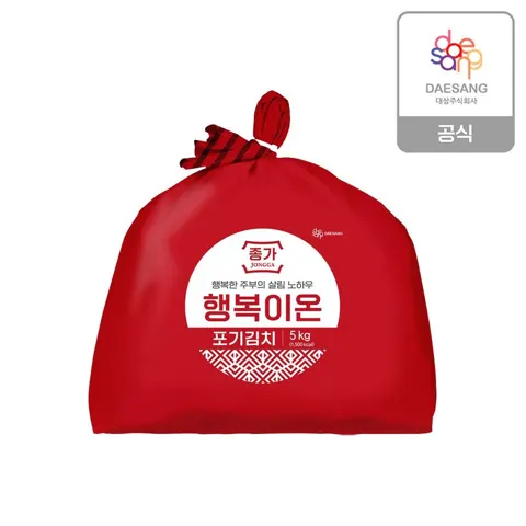 종가 행복이온포기김치 5kg (29,900원/무료)