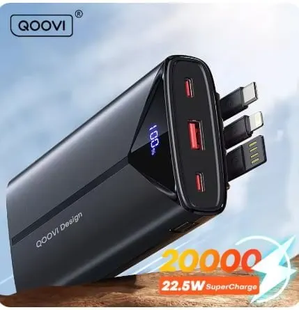 QOOVI 20000mah 22.5W 보조배터리 ($13.06/무료)