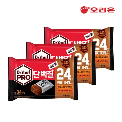 임박) 닥터유 프로 단백질바 한입쏙(약34개입) 420g 3개