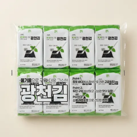 들기름 광천김 도시락김 4g32봉 (9,850/무료)