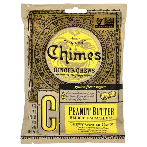 Chimes (차임스), 진저 츄, 땅콩 버터, 141.8g(5oz)