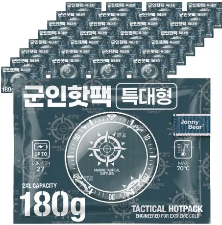쟈니베어 군인핫팩 특대형 180g, 30개