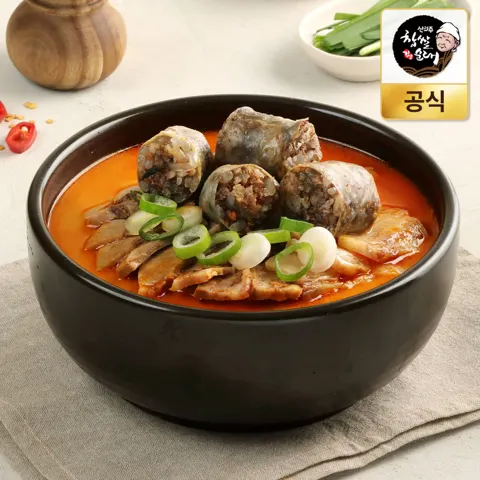 신의주찹쌀순대 순대국 오리지널맛 600g 4팩