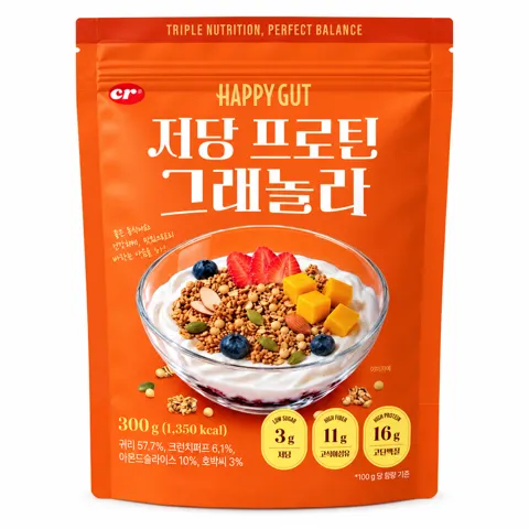 해피갓 저당 프로틴 그래놀라 300g (7,040원/무배)