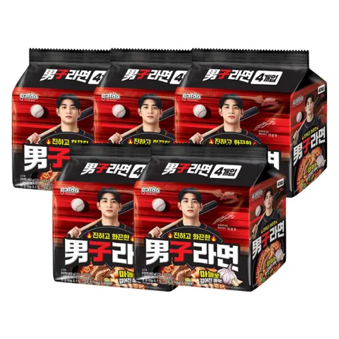 남자라면 115g (4봉입) x 5팩 총 20입 (11,710원/무료)