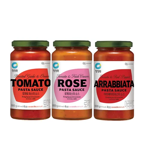 청정원 스파게티소스, 600g, 토마토 1개 + 로제 1개 + 아라비아따 1개, 11,020원