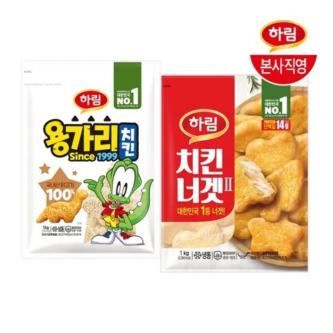 용가리치킨 1kg + 치킨너겟2 1kg 18,920원