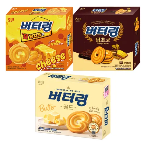 해태 버터링 4개 골라담기 (골드/초코/황치즈)
