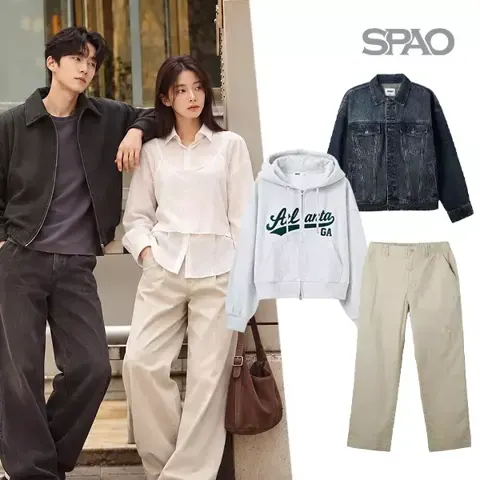 스파오 오버핏 후드 집업