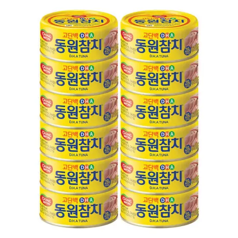 동원 DHA 참치 150g 원터치 12캔 (22,510원/무료배송)
