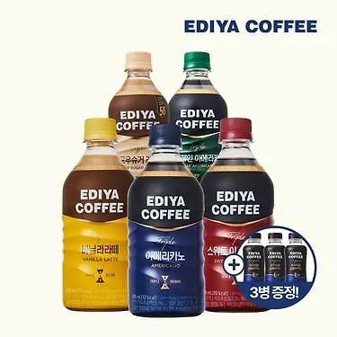 이디야 PET 500ml 12개입 + 350ml 3병 외 다양 (14,500원/무료배송)