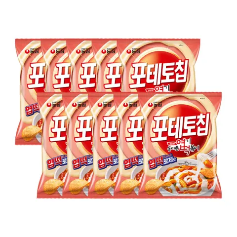 농심 포테토칩 엽떡로제맛 55G x10개