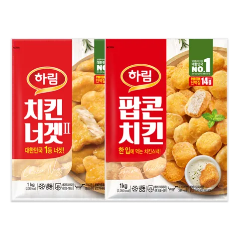 팝콘치킨 1kg + 치킨너겟(2) 1kg 토스페이