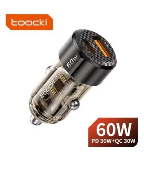 Toocki 60w 자동차 충전기 30wUSB A + Type C PD30w($1.70/무료)