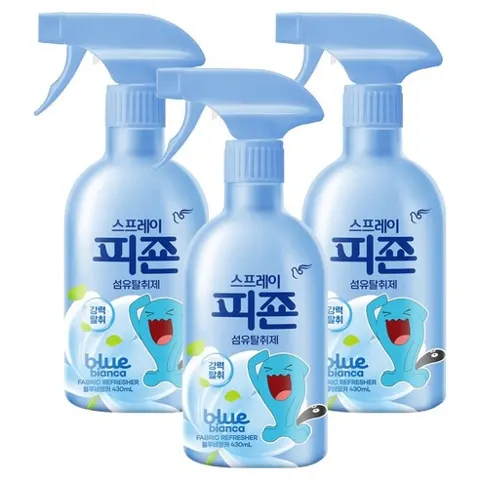 피죤 스프레이 강력 섬유탈취제 블루비앙카, 430ml, 3개