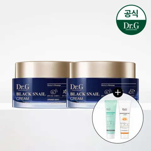 닥터지 블랙 스네일 크림 50ml 2개 +브라이트닝 필링젤10g + 브라이트닝 업선 플러스10ml