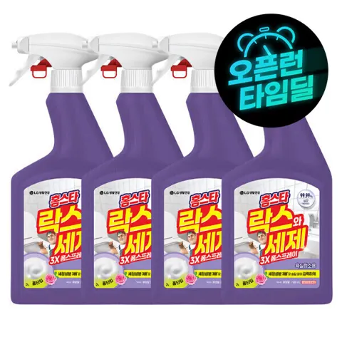 홈스타 락스와세제 스프레이 후로랄 900ml x 4개