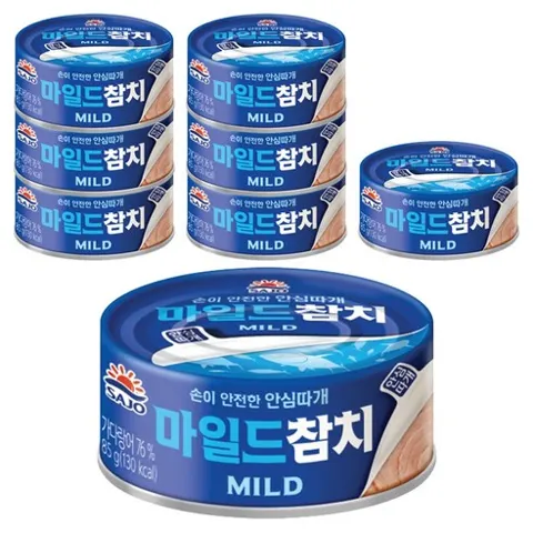 사조참치 마일드, 85g, 8개