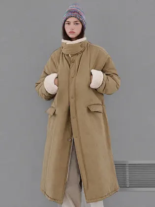 Fur collar long padding_2 Colors