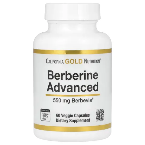California Gold Nutrition (캘리포니아골드뉴트리션), 베르베린 어드밴스드, Berbevis 파이토솜, 550mg, 베지 캡슐 60정