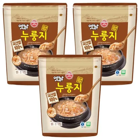 오뚜기옛날 구수한 끓여먹는 누룽지, 240g, 3개