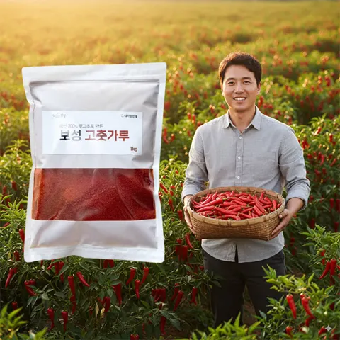 26년 전남보성 국산 김장용 매운 햇고추가루 보통굵기 고추가루 500g