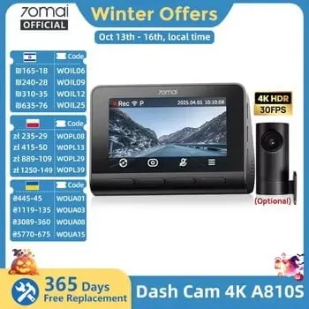 70mai A810S 4K($94)/무료