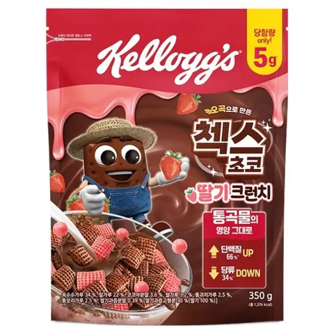 켈로그 첵스초코 딸기 크런치, 350g, 1개