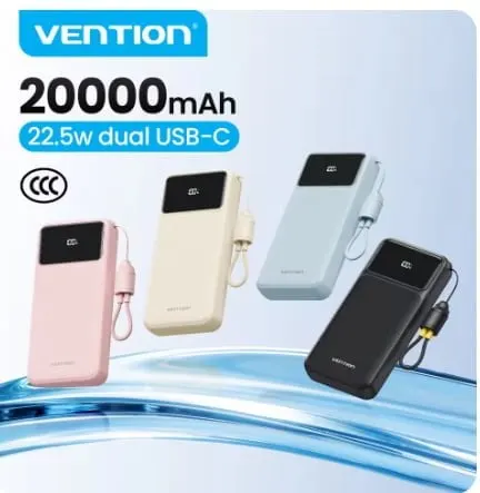 Vention CCC 20000mAh 22.5W 보조배터리 ($10.80/무료)