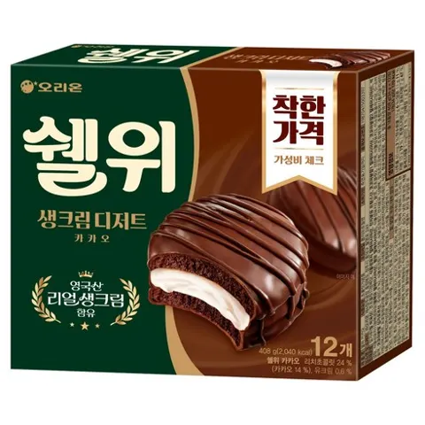오리온 쉘위 카카오, 408g, 1개