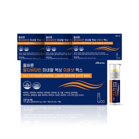 올바른 멀티비타민 미네랄 액상 이뮨샷 맥스, 7병, 4박스 25,660원 (무료)