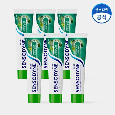 센소다인 오리지날 플러스 민감성 치약 100g 6개 +미니치약 (21,690원/무료)