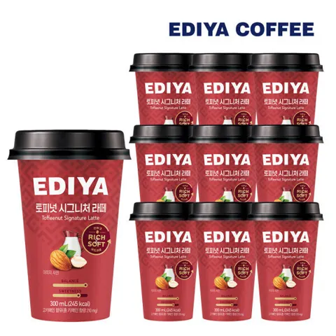 이디야 컵커피 토피넛 시그니처 라떼 300ml 10입 14,790원