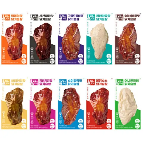 육식토끼 소스 닭가슴살 100g 통살 베스트맛 10종 선택 30팩 (36,900원/무료)