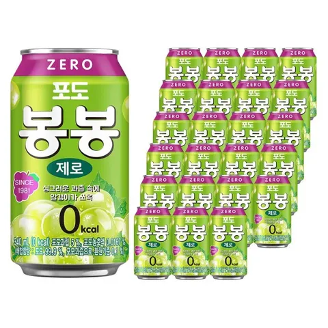 해태htb 포도 봉봉 제로, 340ml, 24개 12,220원
