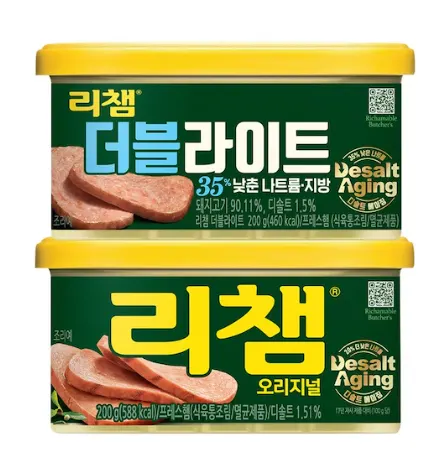 리챔오리지널 200g*8캔+더블라이트 200g*8캔