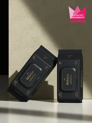 베베앙 82gsm 골드블랙 두꺼운 프리미엄 물티슈 캡형 70매 20팩
