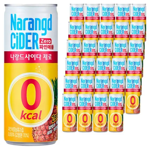 나랑드사이다 제로 파인애플, 245ml, 30개