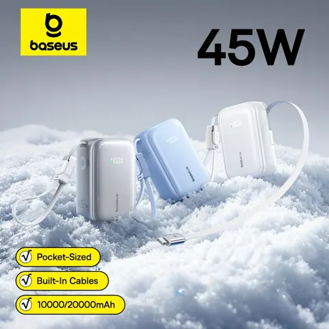 베이스스 45W 10000mAh 보조 배터리 ($21)무배