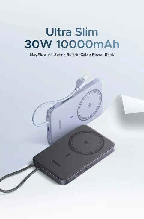 유그린 MagFlow Air 10000mAh 맥세이프 보조배터리 ($32.54 코인할인)
