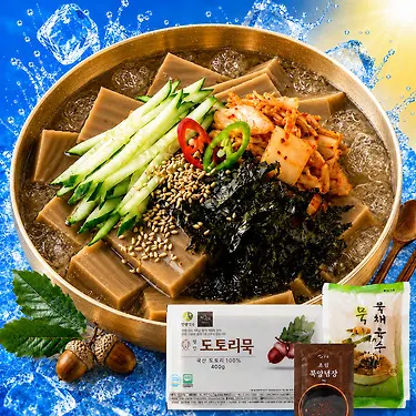 초림단지묵 국산 100% 도토리묵 400g + 양념장 + 묵채육수 6,300원 (6,300원/무료)