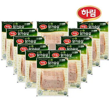 하림 밥에 싸먹는 담백한 닭가슴살 햄  43g 12봉