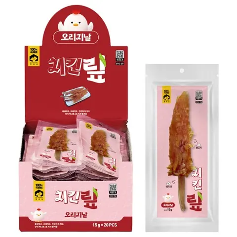 펫러닝 수제육포 강아지간식 치킨맆, 15g, 20개