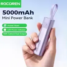 ROCOREN 5000mAh 립스틱 스타일 보조배터리($9.9), 벤션 10000mAh 마그네틱 보조배터리($11.98)